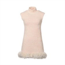 Prada 24 years Cotton & nylon Sleeveless Dress 36 Ladies' Pink  23A13