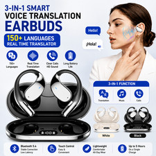 3-In-1 Smart Voice Translation Earbuds 150+ Languages Real Time Translator US