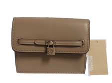 MICHAEL Michael Kors Hamilton Camel Leather Card Case New