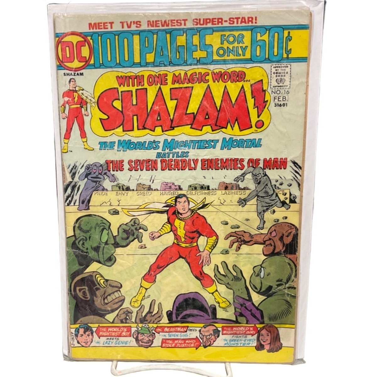 Shazam #16 Feb DC Comic Book Battles Seven Deadly Enemies | eBay