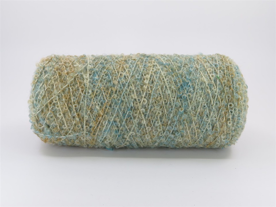 Mohair Large Spool of Curled Q Yarn Boucle Thread Gradient Beige Brown ...