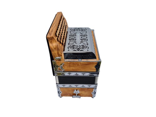 Steirische Harmonika G C F B Alpen Compact Olive Vollausstattung - Bild 6 von 15