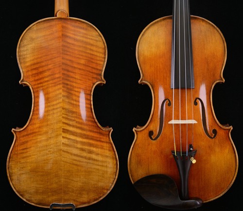 Finely Hand Made Violin 4/4 Full Size Guarneri Violin Loud&Rich Tone Model W-009 - Picture 2 of 11