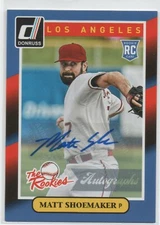 2014 Panini Donruss The Rookies #84 Matt Shoemaker BLUE JAYS AUTOGRAPH RC 2