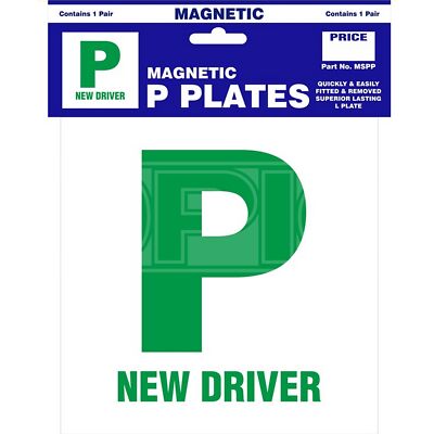 Magnetic P-Plates for New Drivers Pair Screen Printed - Castle ...