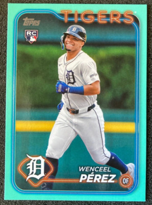 2024 Topps Update US233 Wenceel Perez AQUA RC SP. Detroit Tigers