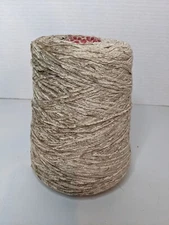 Silk City Fibers Rayon Cone Yarn Chenille Luxury 1300 YPP Cone FAWN 1.62lbs