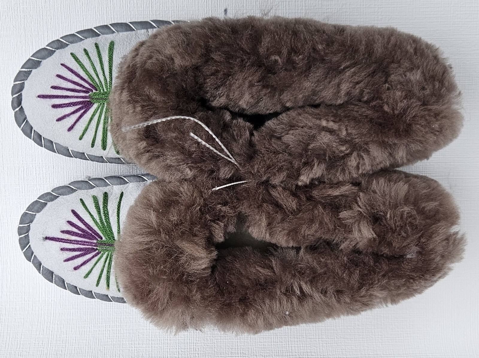 APL PELLICCIA DI AGNELLO calde PANTOFOLE taglia 42 NUOVE pelle di pecora pelle lana vergine fatte a mano (3)