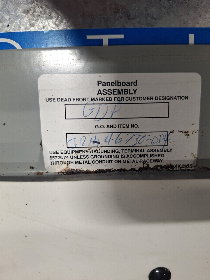 EATON 800A PRL4 PANELBOARD ENCLOSURE 480Y/277V 6BREAKERS "FREE