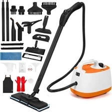 Steam Cleaner 21 Accessories 5 Mins Quick Heating 1800W Floor,Windows,Grout,Tile