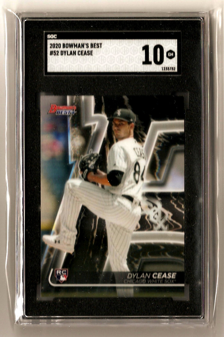 Dylan Cease 2020 Bowman's Best #52 RC Rookie SGC 10 Gem Mint Chicago White Sox