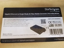StarTech.com Gigabit Ethernet Single Mode Convert #ET91000SM402  40km/24.8miles.