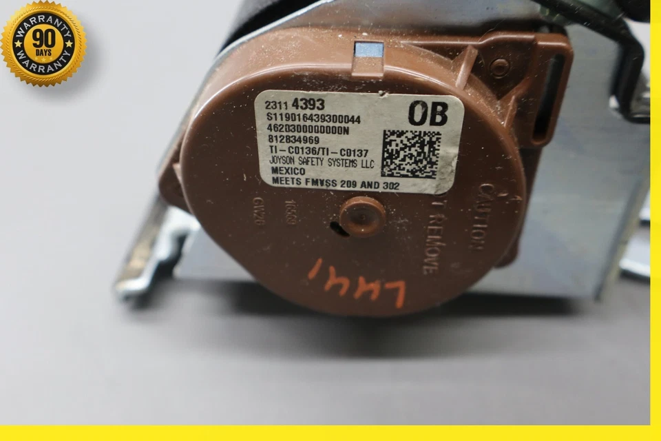 Cinturón de seguridad trasero izquierdo del lado del conductor 13-19 Cadillac XTS negro 23114393 OEM Foto 4 de 4