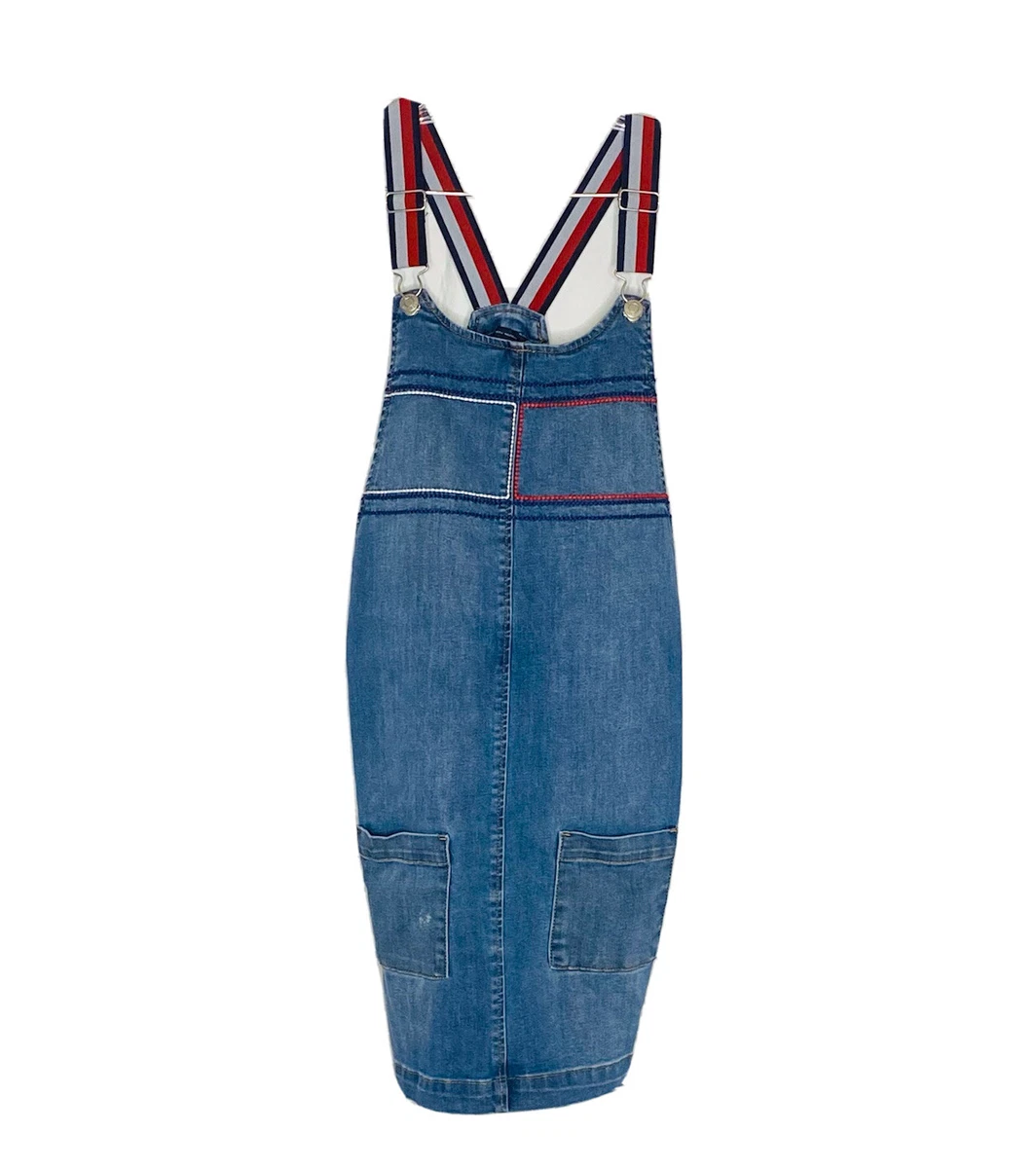 nyt år væv Grønthandler Tommy Hilfiger Girls Blue Denim Overall Dress XL 16 New | eBay