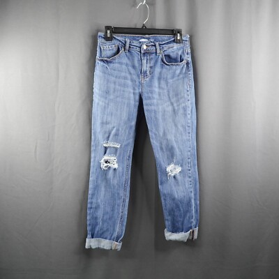 Old Navy Womens Jeans 0 Boyfriend Distressed Grunge Indie Edgy Retro 90s Y2K