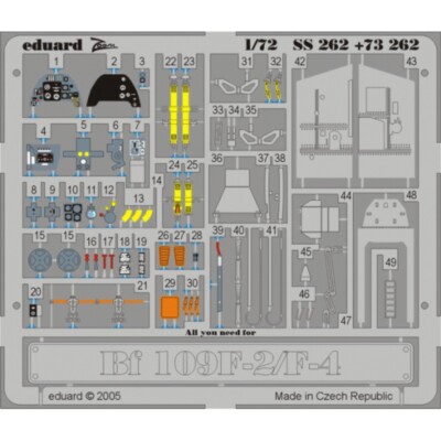 MW22 EDUARD SS262 BF 109F-2/F-4 1/72 ZOOM SET for FINE MOLDS
