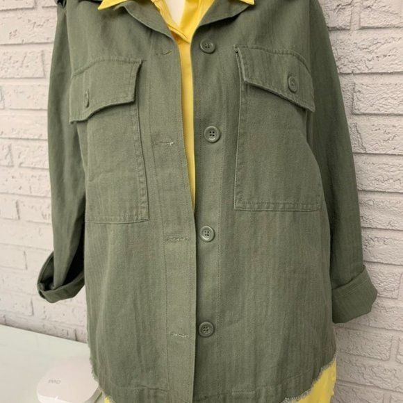 Universal Thread Women Green Long Sleeve Utility … - image 3