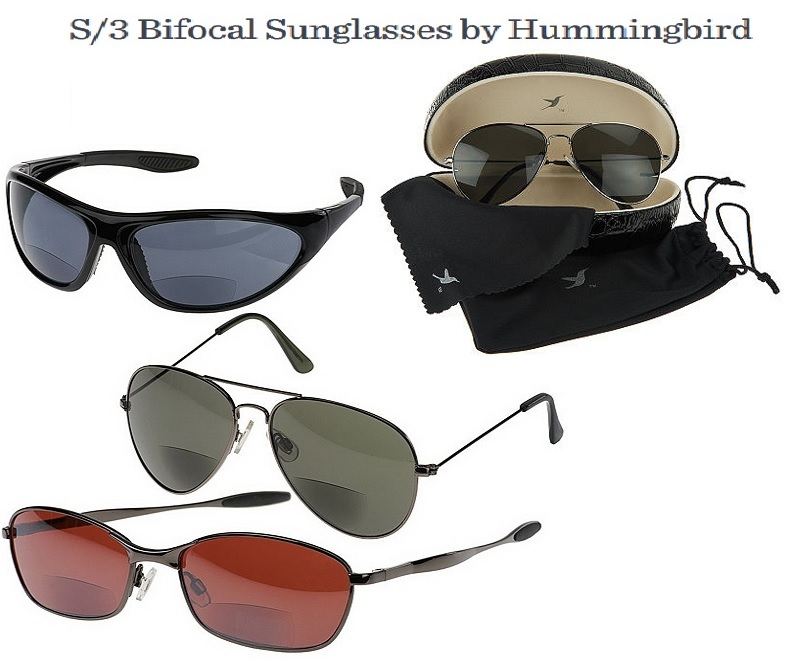 QVC Hummingbird Bifocal Classic Unisex Sunglasses Set of Size