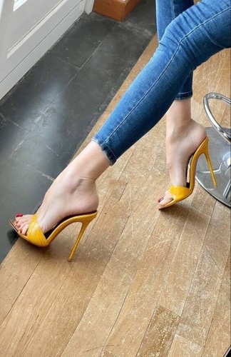 Feminine and Unique Super High Heels Summer Black Gold Red Metal Thin High Heels - Picture 33 of 38