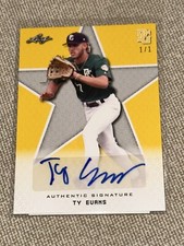 TY EVANS 2020 Leaf Perfect Game Autograph Yellow Blank Back #1/1 FLORIDA GATORS