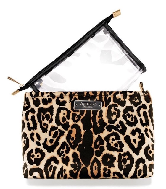 clear leopard purse