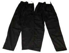 New Chef Cargo Pants Unisex Adult Size XS Black Stretch Waist Nc-3002car 2 Pair