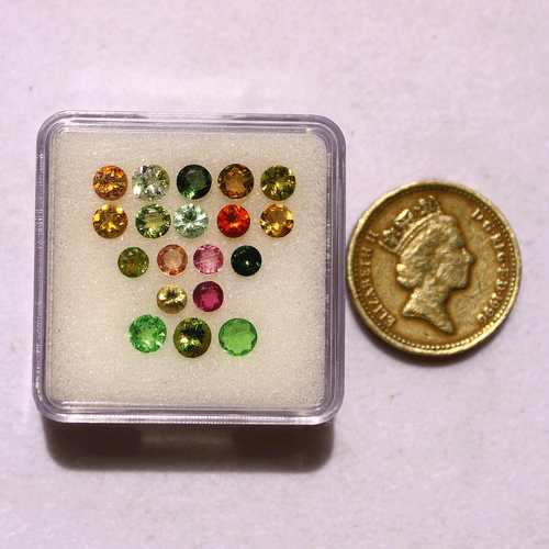 VVS 19 Pcs Natural Multi Tourmaline Top Quality 3.6mm-4.5mm Round Cut Gemstones - Picture 7 of 14