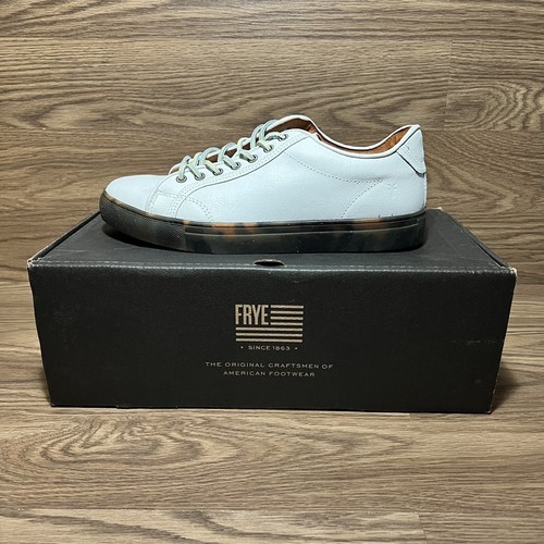 New Frye Mens Shoes Size 9 Walker Low Lace White Leather Sneakers eBay