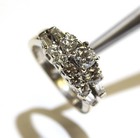 GIA 14k white gold 1.31ct round diamond engagement ring wedding band 7.4g 7 set — photo 8