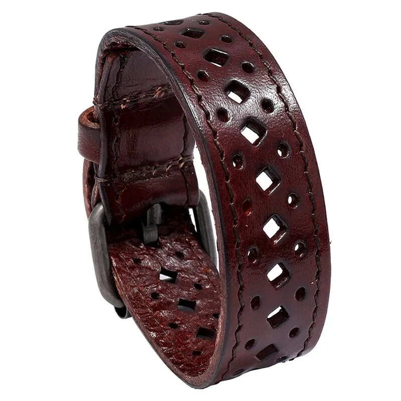 punk rock leather wristband products for sale | eBay UK
