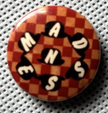 Very Rare Original Vintage Madness Lapel Pin Badge; 2 Tone, Ska. Suggs
