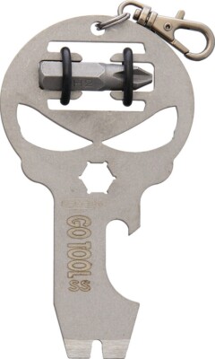 Go Tool Stonewashed Pry Bar Screwdriver Hex/Bit Driver Bottle Opener Keyring