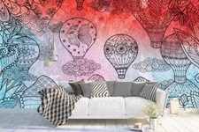 3D Heißluftballon H887 Tapete Wandbild Selbstklebend Abnehmbare Aufkleber Sinsin