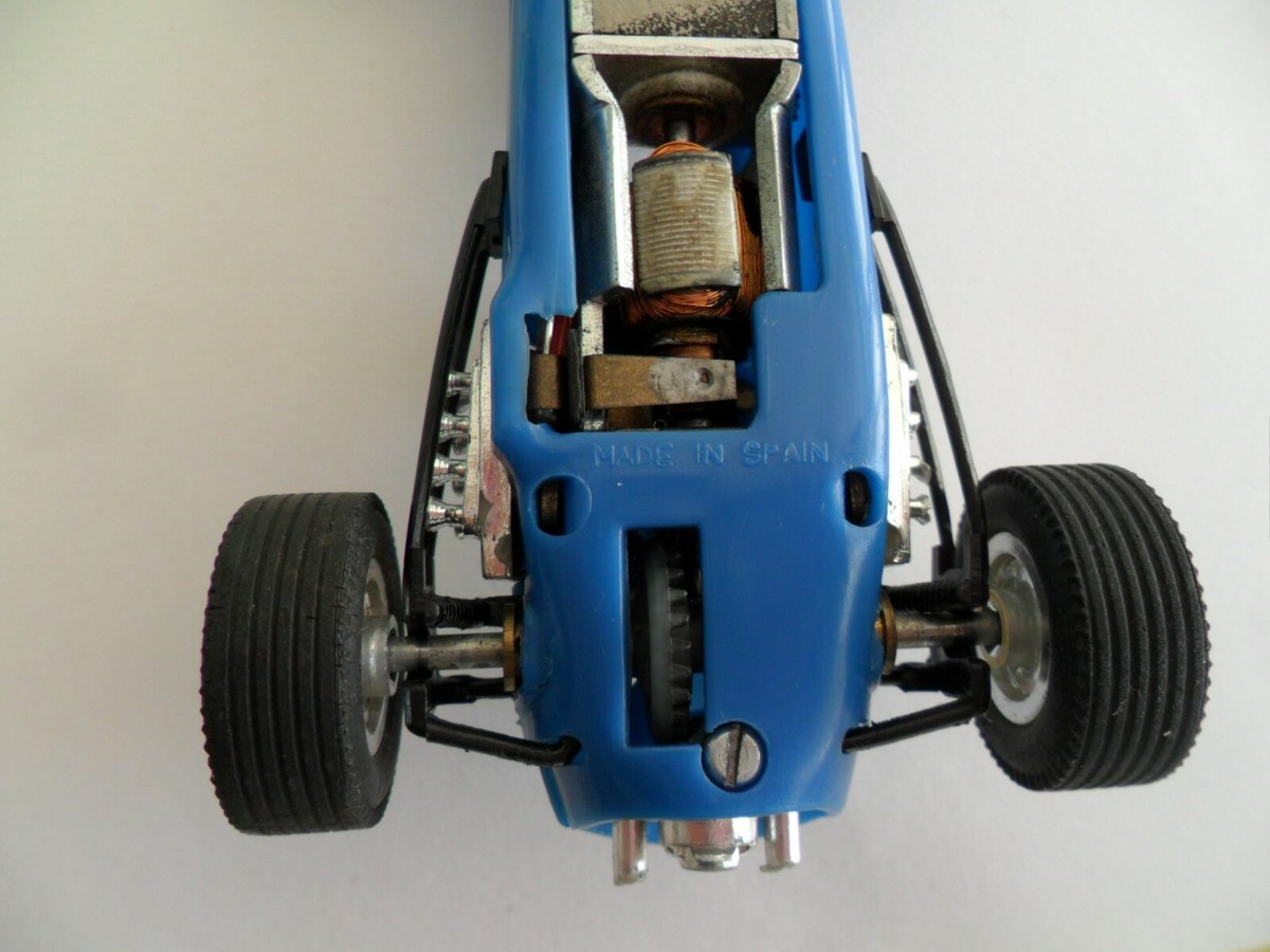 Voiture Scalextric Exin BRM F1 Azul C-37 - Repro Made In Spain - Occasion Avec Boîte Et Notice