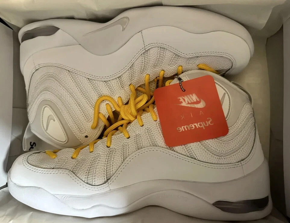 Supreme x Nike Air Bakin blanc DX3292 001 hommes 10 neuf dans sa boîte avec extras