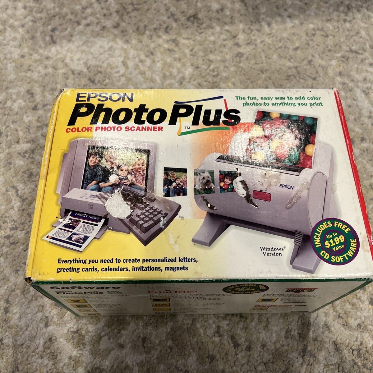 Epsom Photo Plus Color Digital Scanner 1 Brand New 1996 Vtg