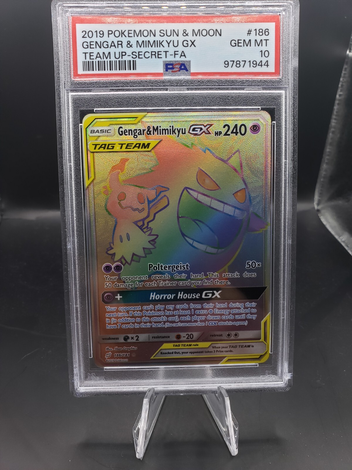 Gengar & Mimikyu GX RR psa10