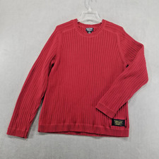 Vtg Ralph Lauren Polo Jeans Company Sweater Men's XL Pullover Cable Knit Red
