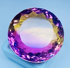 Natural Big Size Tourmaline Bi-Color Round Shape EGL Certified 93.60 Ct Gemstone