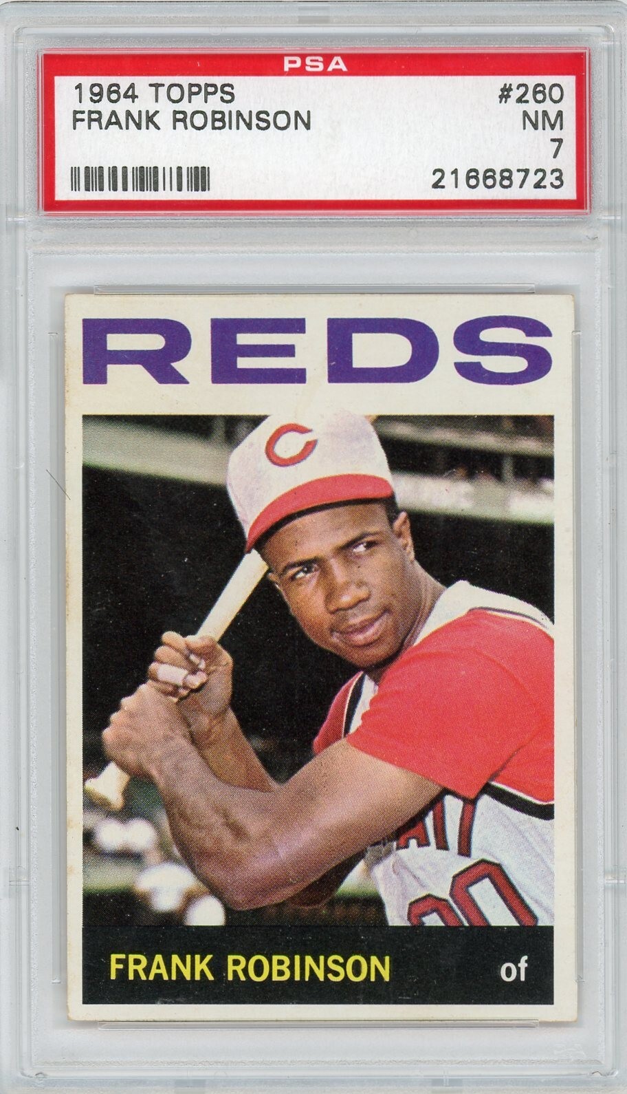 1964 Topps #260 FRANK ROBINSON Cincinnati Reds HOF PSA 7 Nm Strong Copy - Kool