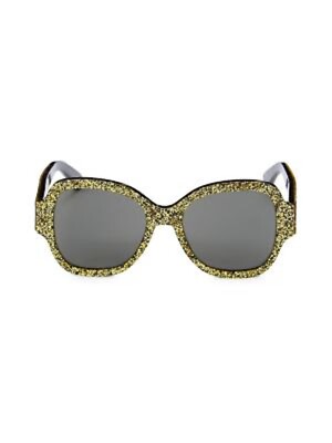 YVES SAINT LAURENT gold glitter sunglasses SAINT LAURENT | SL 51 008 | GOLD GLITTER | SQUARE SUNGLASSES  main image 3