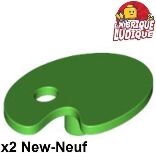Lego 2x Utensil Palette Painting Painter Paint Light Green Water Lily 93551 NEW