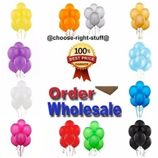 5000 LARGE PLAIN BALLONS helium BALLOONS Quality Birthday Wedding BALOON 10" UK