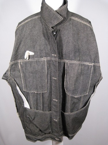 RARE Iceberg History Black Denim Jean Jacket Mens XXL 90s Y2K Italy Hip Hop 🔥 - Picture 24 of 24
