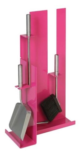 Kaminbesteck Modell 910 - pink beschichtet mit Besteck und Griffen aus Edelstahl - Afbeelding 1 van 1