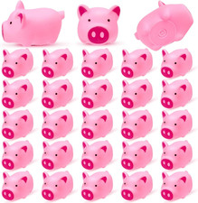 25PCS Mini Pink Squeaky Pigs, Floating Squeak...