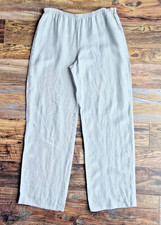 Vintage Giorgio Armani Made in Italy Linen Relax-Fit Pants Pull-On Mint Women 10