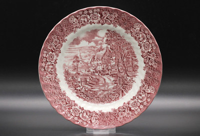 Memory Lane British Anchor Ironstone Speiseteller Teller rot Keramik Ø 25,5 cm