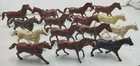 Vintage Marx Playset Wagon Team & Military Horse Figures