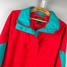 Vintage 90s Eddie Bauer Half Zip Windbreaker Jacket Womens M Color Block